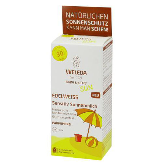 Веледа (Weleda) солнцезащитное молочко Эдельвейс для чувствительной кожи SPF 30, 150 мл
